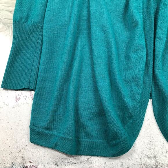 EILEEN FISHER Rounded Open Front Merino Wool Knit Cardigan Women’s Size Small - Picture 6 of 13